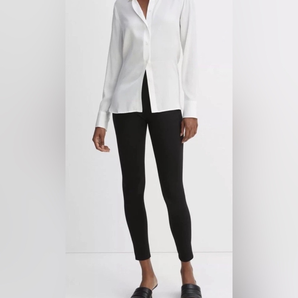 Vince Black viscose leggings seamed back Size XXS inseam 26 NWOT